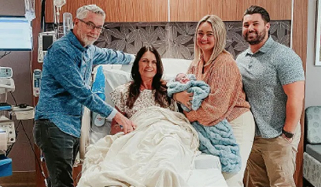 A 56-Year-Old US Woman Nancy Hauck Gives Birth To Son And Daughter-In-Law's Baby